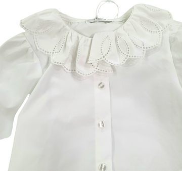 Camicia  bimba collo petali