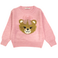 Pullover bimba misto lana con ricamo