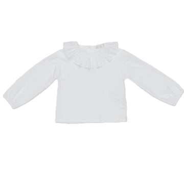 T-shirt  bambina collo tondo plissè