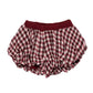 Shorts bambina a quadretti in lurex