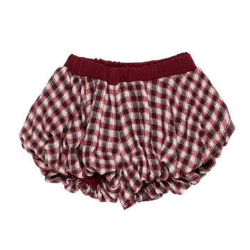 Shorts bambina a quadretti in lurex
