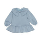 Abito Bambina neoprene over collo fiocco