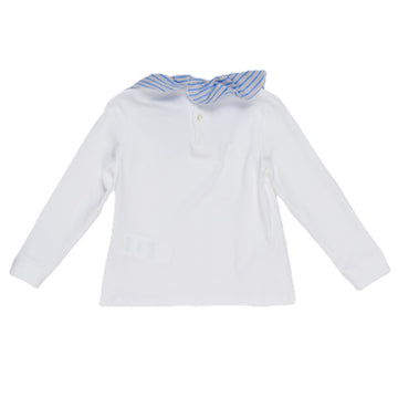 T-shirt Jersey collo volant righe