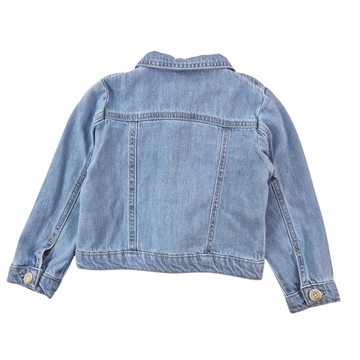 Giubbino Bimba jeans bottoni in madreperla