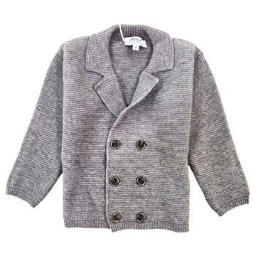 Cardigan bimbo doppio petto lana e cashmere