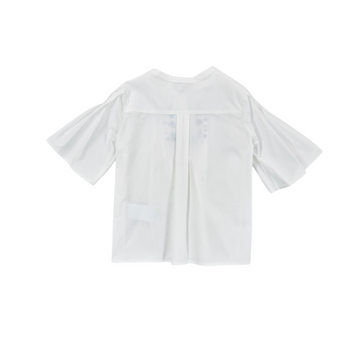 Camicia Bimba in popeline con ricamo