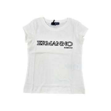 T-shirt Bimba in jersey cotone logo pizzo