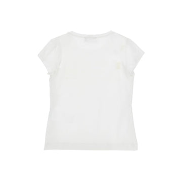 T-shirt Bimba in jersey cotone logo pizzo