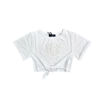 T-shirt Bimba in cotone Jersey con nodo