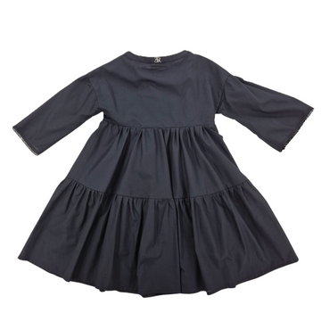 Abito Bimba con plastron ricamato