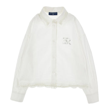 Camicia Bimba con pizzo e logo