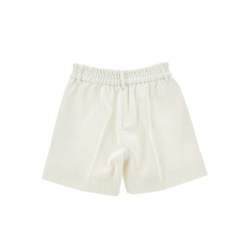 Shorts Bimba a coste con bottoni in velluto