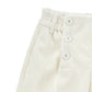 Shorts Bimba a coste con bottoni in velluto