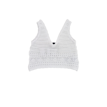 Top Bambina corto in crochet