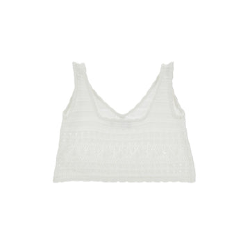 Top Bambina corto in crochet