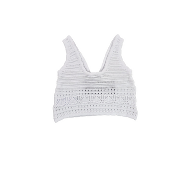 Top Bambina corto in crochet
