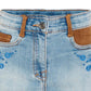 Shorts denim Bimba 5 tasche con ricami