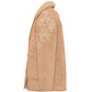Cappotto effetto Shearling ricami floreali