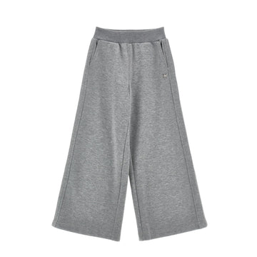 Pantaloni Bimba in felpa wide leg  vita elastica