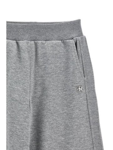 Pantaloni Bimba in felpa wide leg  vita elastica