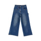 Jeans Bimba denim washed con tasche utility