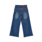 Jeans Bimba denim washed con tasche utility