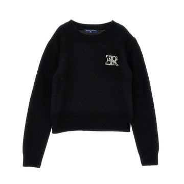 Pullover mix Alpaca con patch logo gioielli