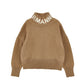 Maglione Bimba con collo alto logato