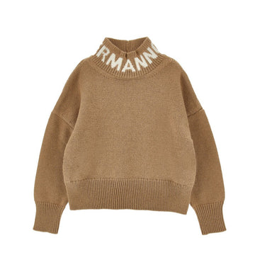 Maglione Bimba con collo alto logato