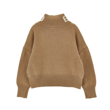Maglione Bimba con collo alto logato