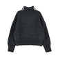 Maglione Bimba con collo alto logato (Grigio)