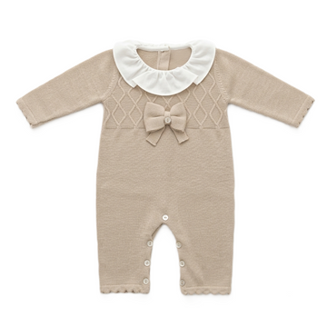 Tutina misto lana e cashmere con fiocco